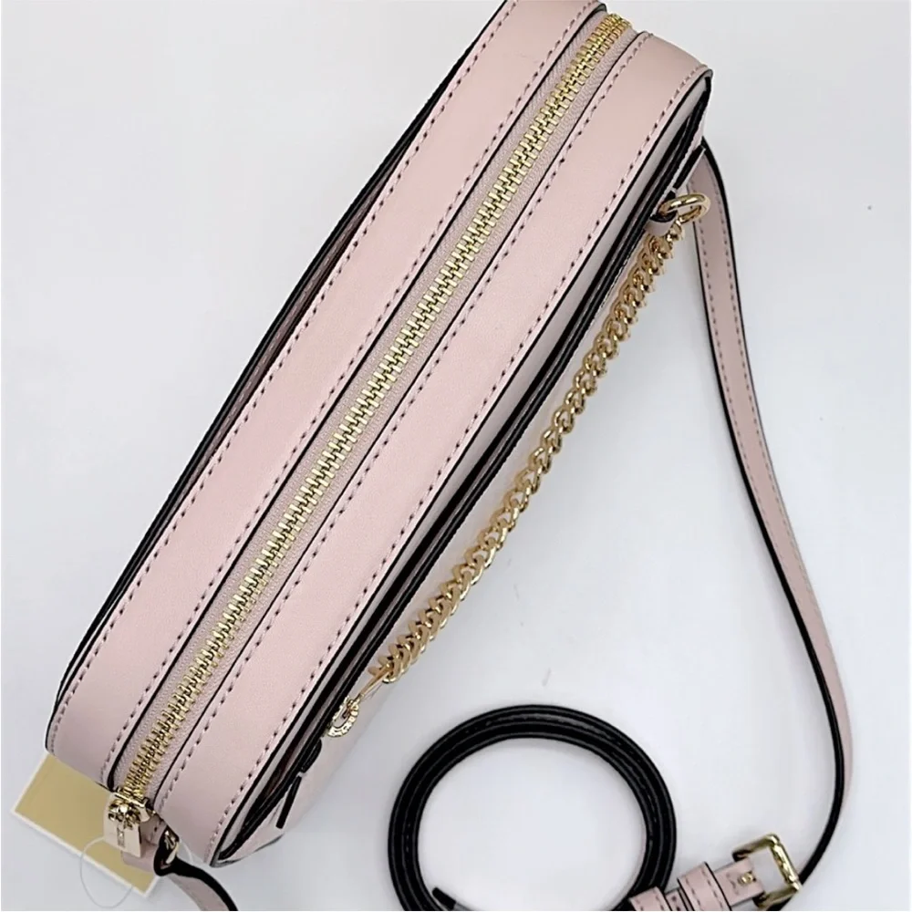 Michael Kors Jet Set Large Ombré Signature LogoEast West Crossbody Powder Blush - Picture 6 of 12